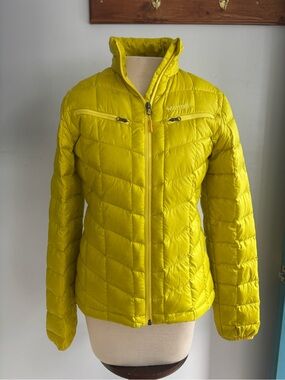 Marmot Women's Lime Yellow Quilted Puffer Jacket